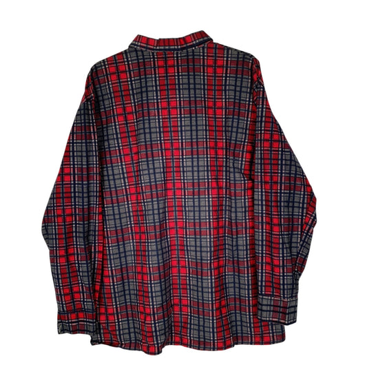 Mens Red Unbranded Plaid Flannel  Shirt