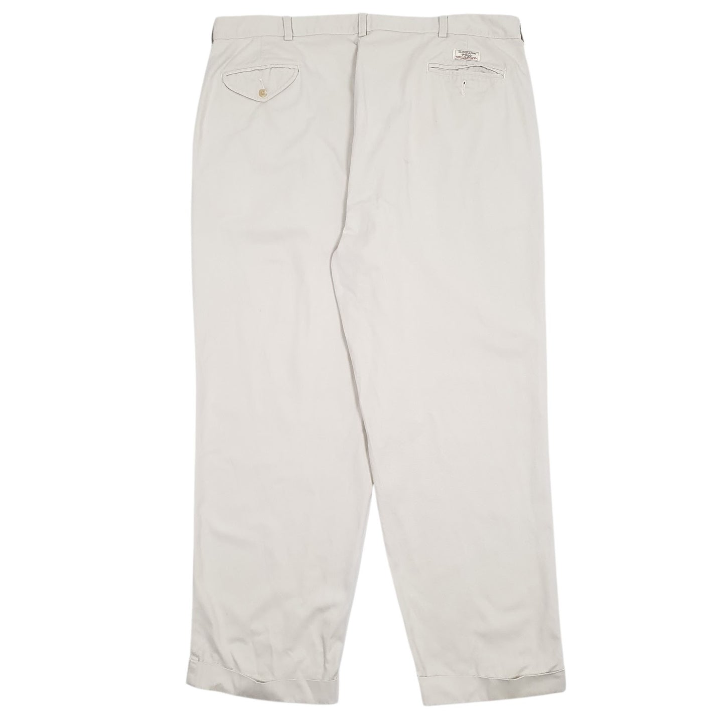 Mens Cream Polo Ralph Lauren Hammond Pant Pleated  Trousers