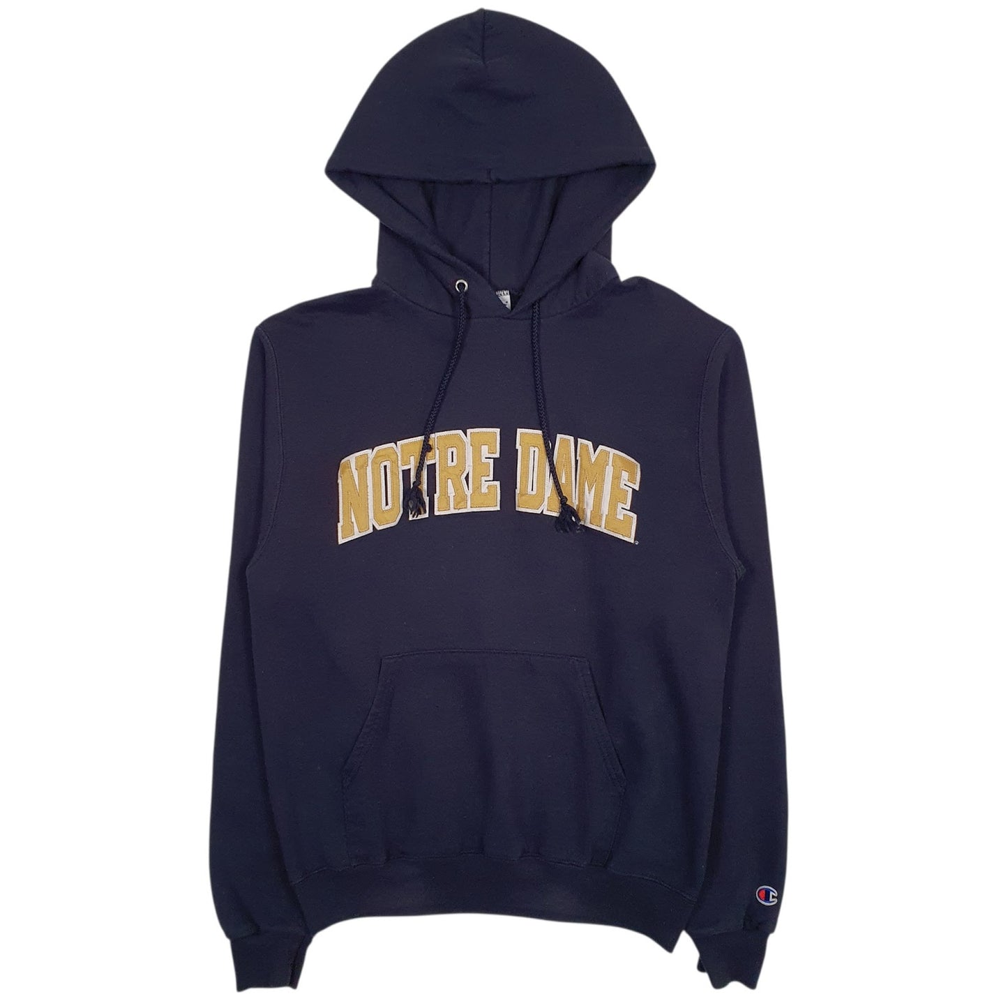 Mens Navy Champion Notre Dame Hoodie Jumper