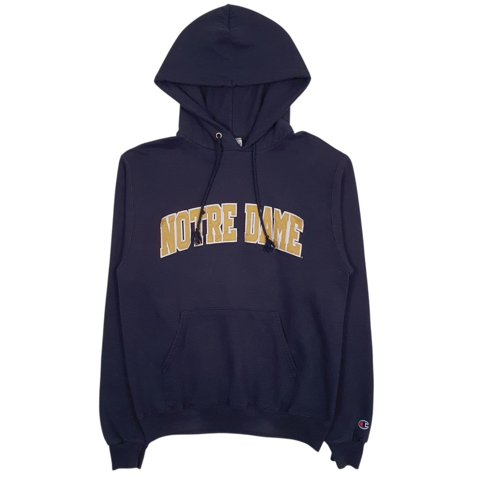 Mens Navy Champion Notre Dame Hoodie Jumper