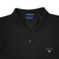 Mens Black GANT  Cardigan Polo Shirt