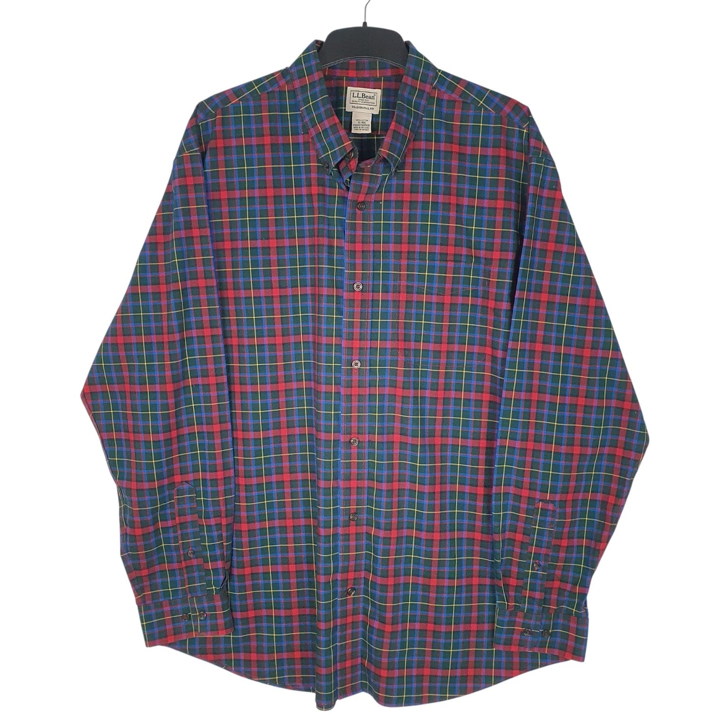 Mens Green L.L.Bean  Long Sleeve Shirt