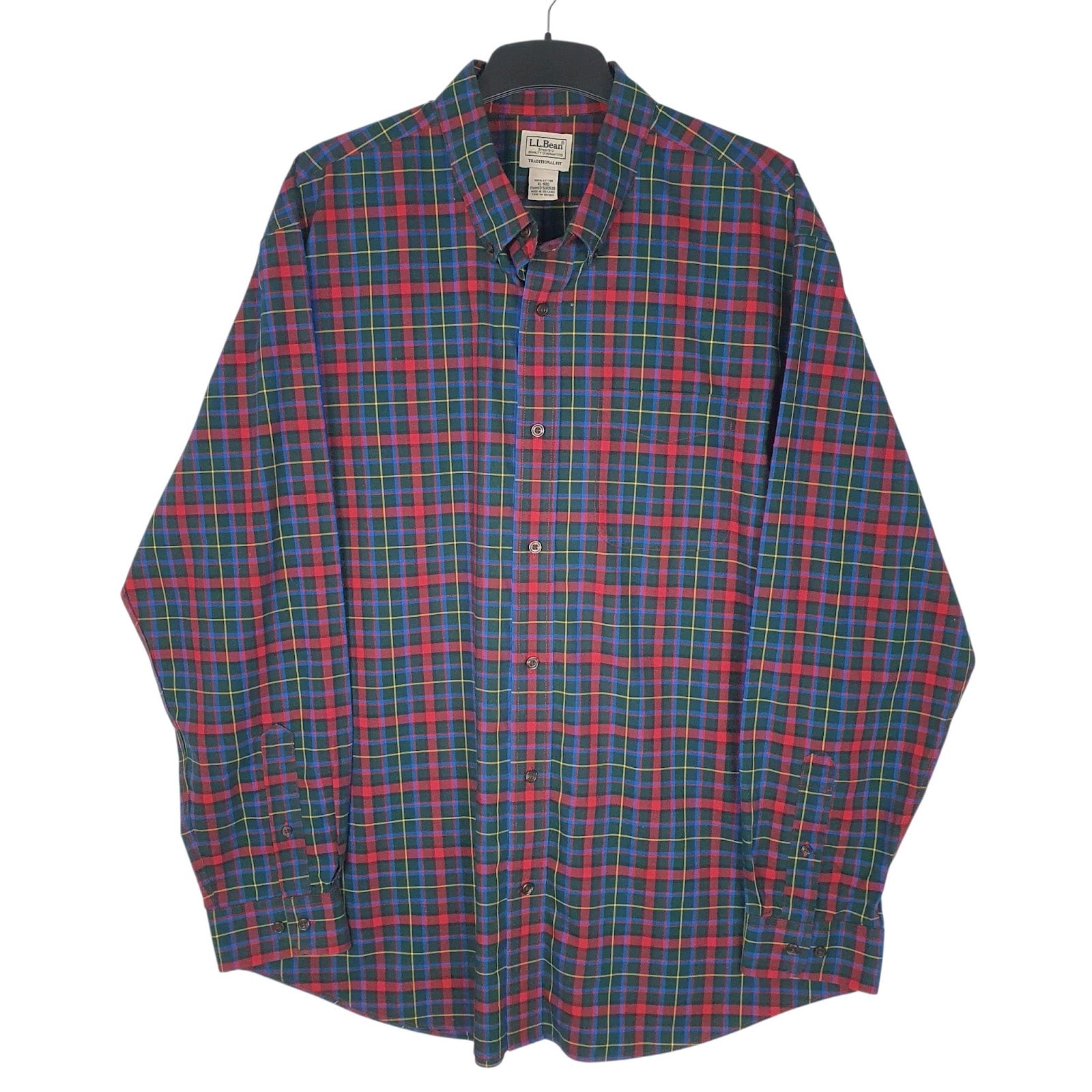 Mens Green L.L.Bean  Long Sleeve Shirt