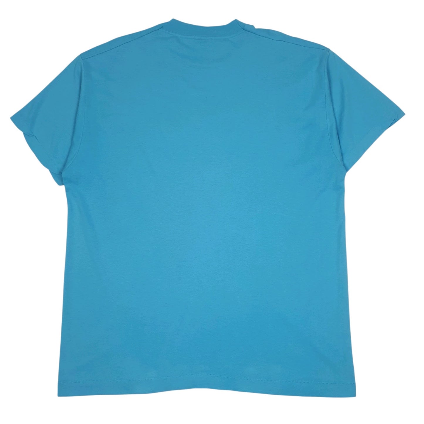 Mens Blue Fruit Of The Loom Vintage 90s Made In USA  T Shirt