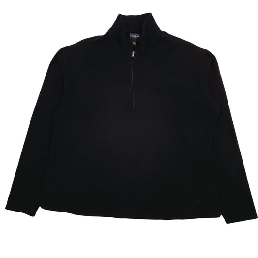 Womens Black Patagonia Capilene Vintage Quarter Zip Jumper