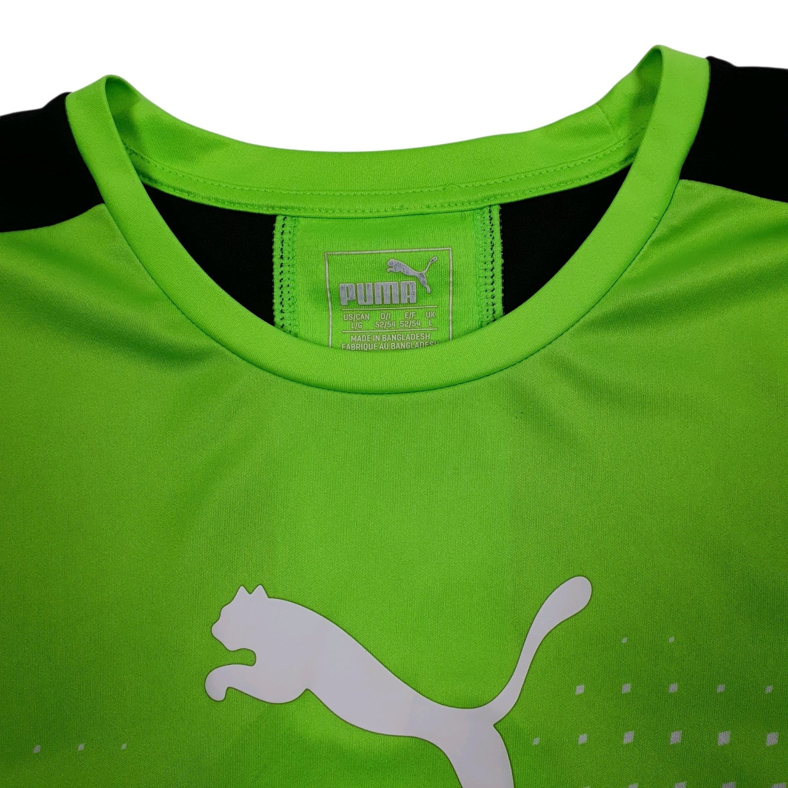Mens Green Puma EVO TRG Sportswear Running Activewear  T Shirt