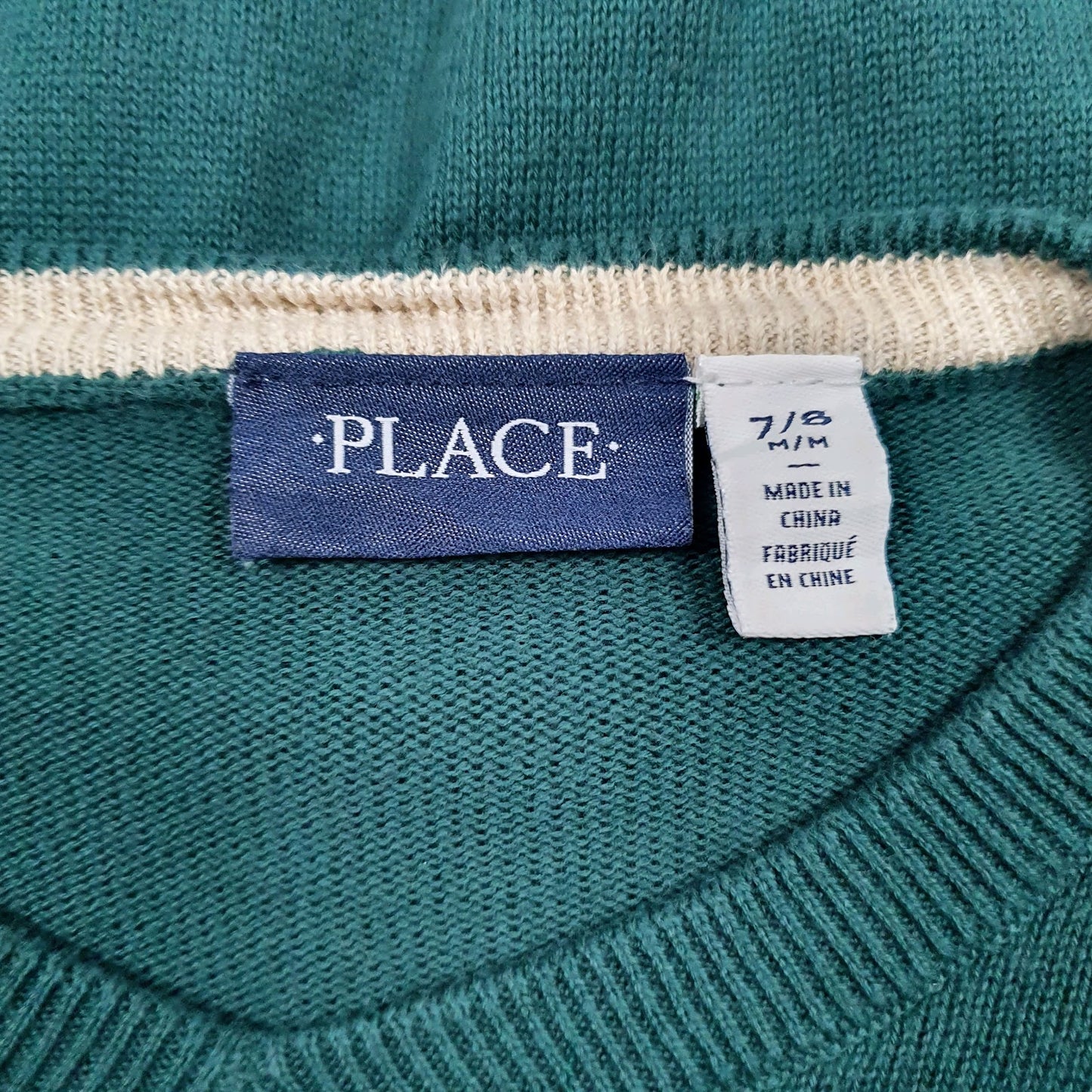 Womens Green Place Lightweight V Neck Jumper