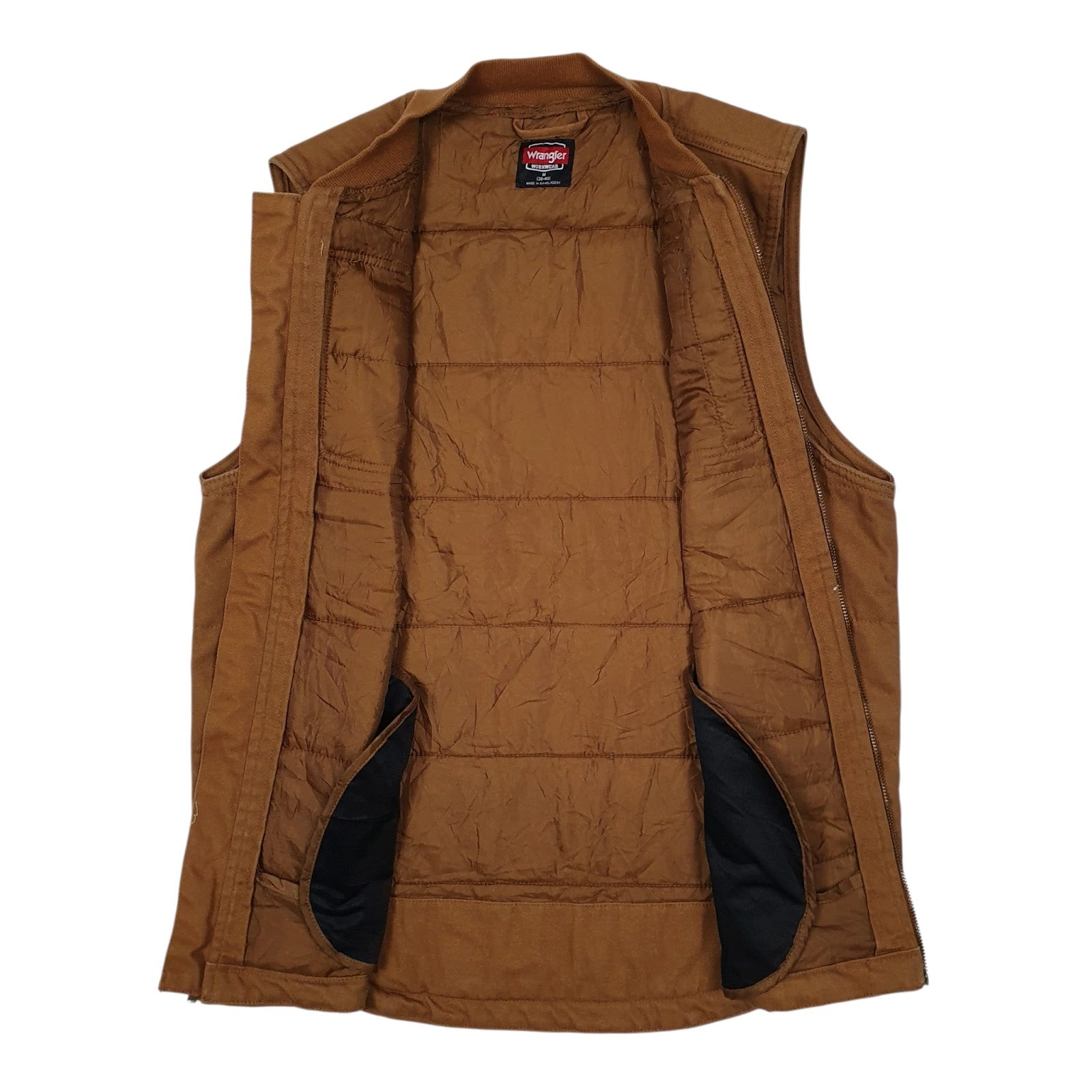 Mens Brown Wrangler Vest Bodywarmer Workwear  Coat