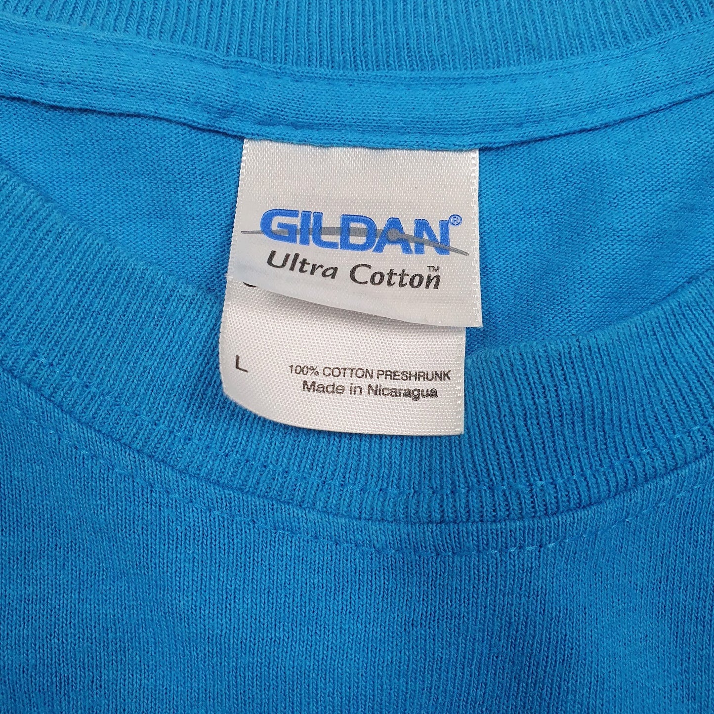 Mens Blue Gildan   T Shirt