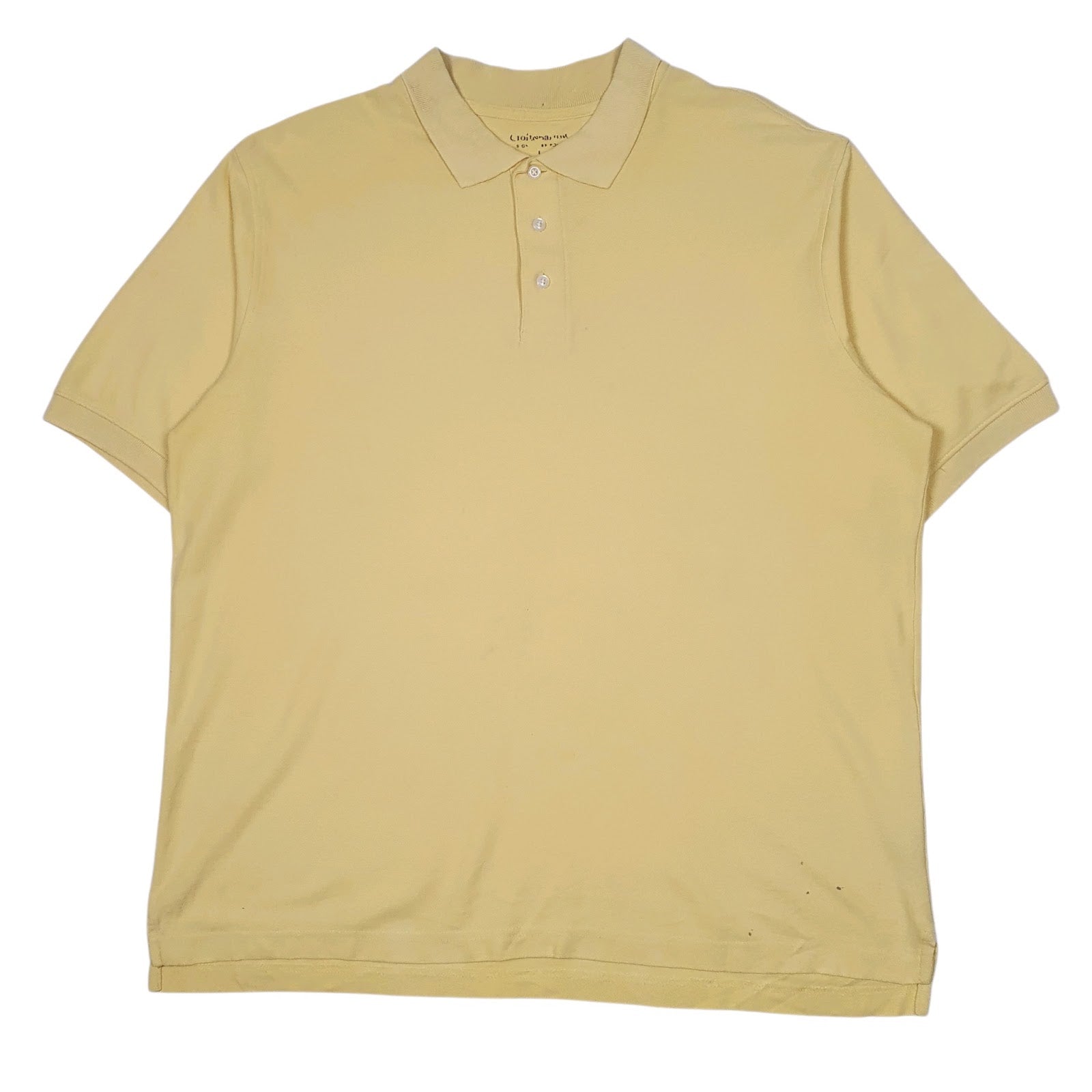 Mens Yellow Croft & Barrow  Short Sleeve Polo Shirt