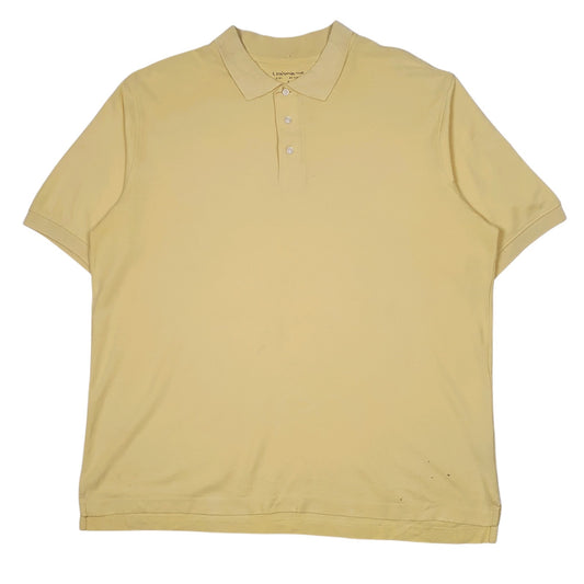 Mens Yellow Croft & Barrow  Short Sleeve Polo Shirt