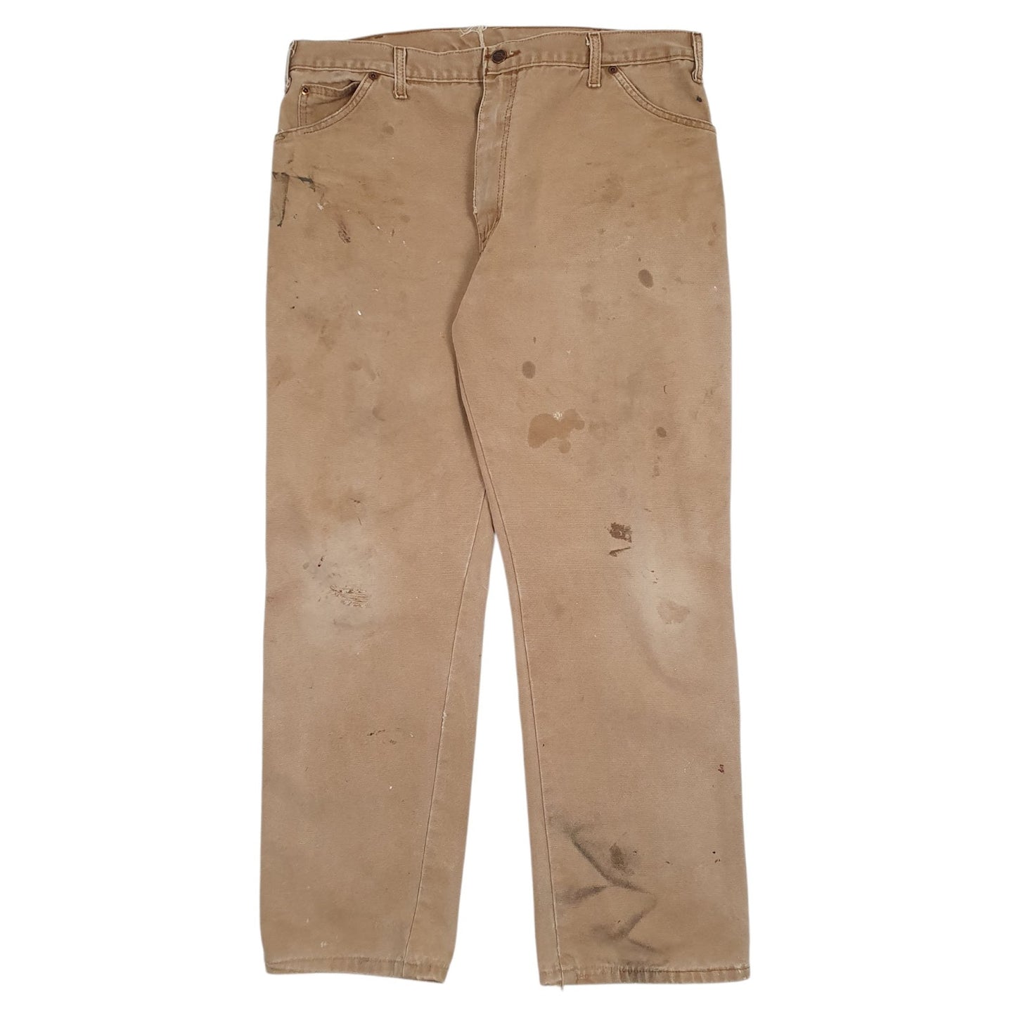 Mens Brown Dickies Workwear Carpenter JeansW36 L30