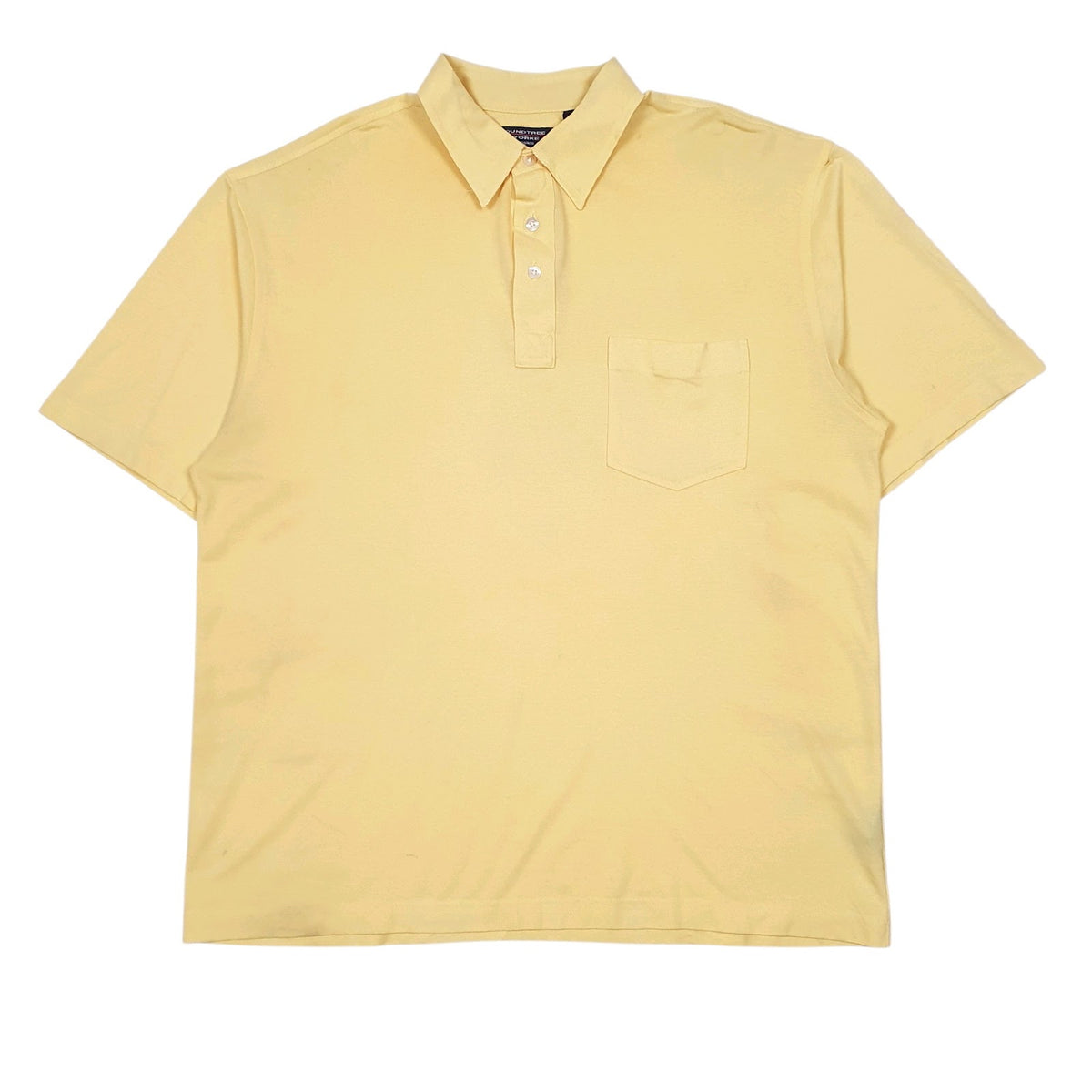 Mens Yellow Roundtree Yorke  Short Sleeve Polo Shirt