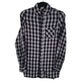 Mens Grey Jayro White Flannel Long Sleeve Shirt