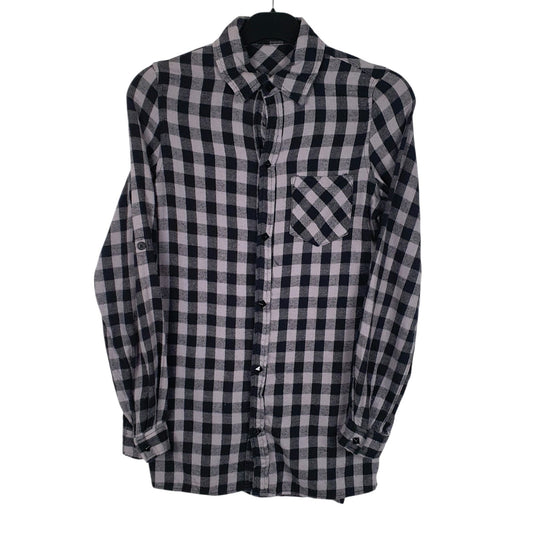 Mens Grey Jayro White Flannel Long Sleeve Shirt