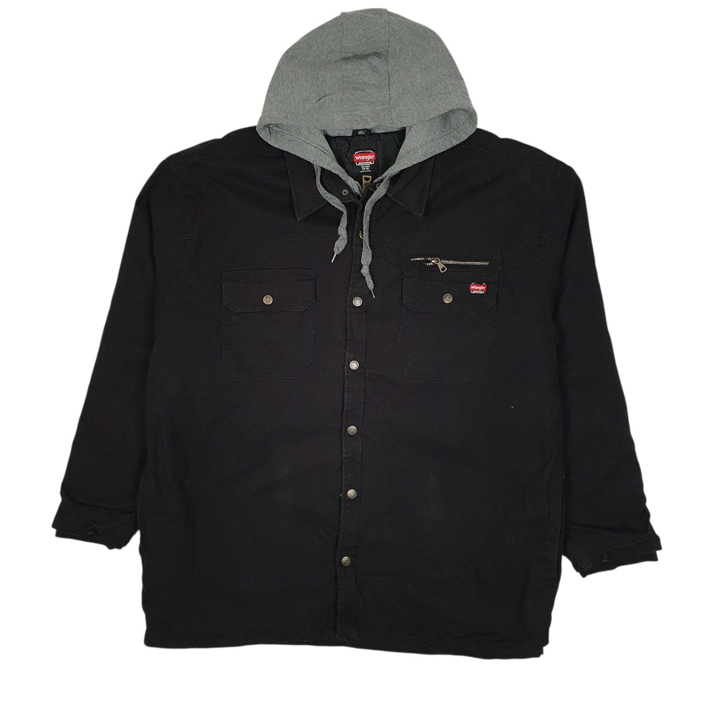 Mens Black Wrangler Hoodie Chore  Coat