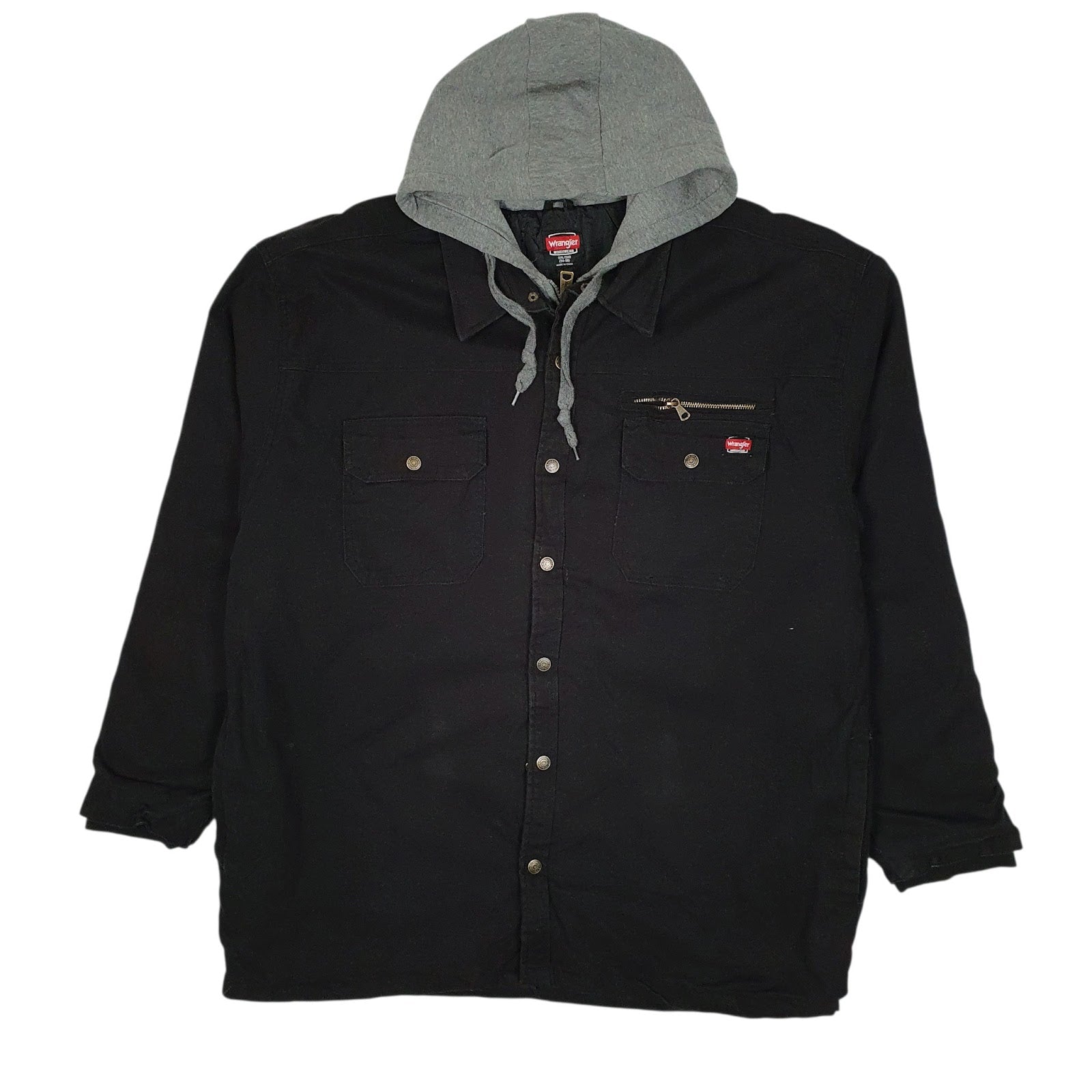 Mens Black Wrangler Hoodie Chore  Coat