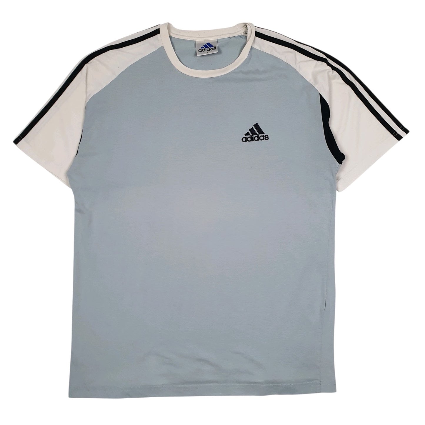 Mens Blue Adidas Vintage 90s Short Sleeve T Shirt