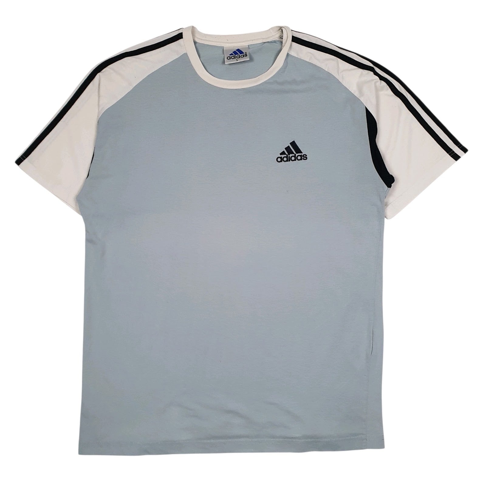 Mens Blue Adidas Vintage 90s Short Sleeve T Shirt