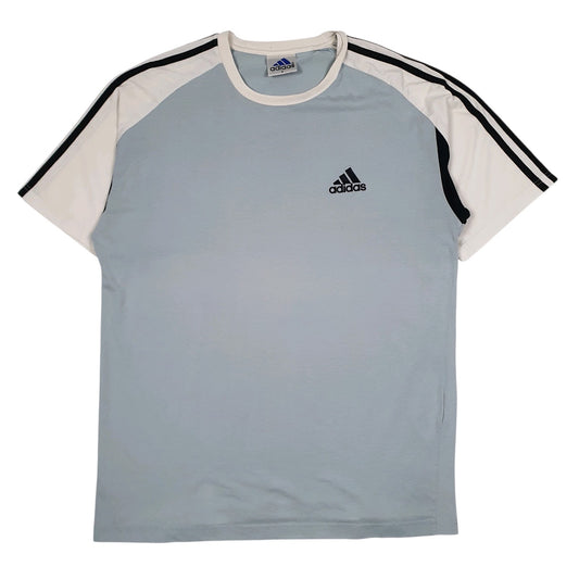 Mens Blue Adidas Vintage 90s Short Sleeve T Shirt