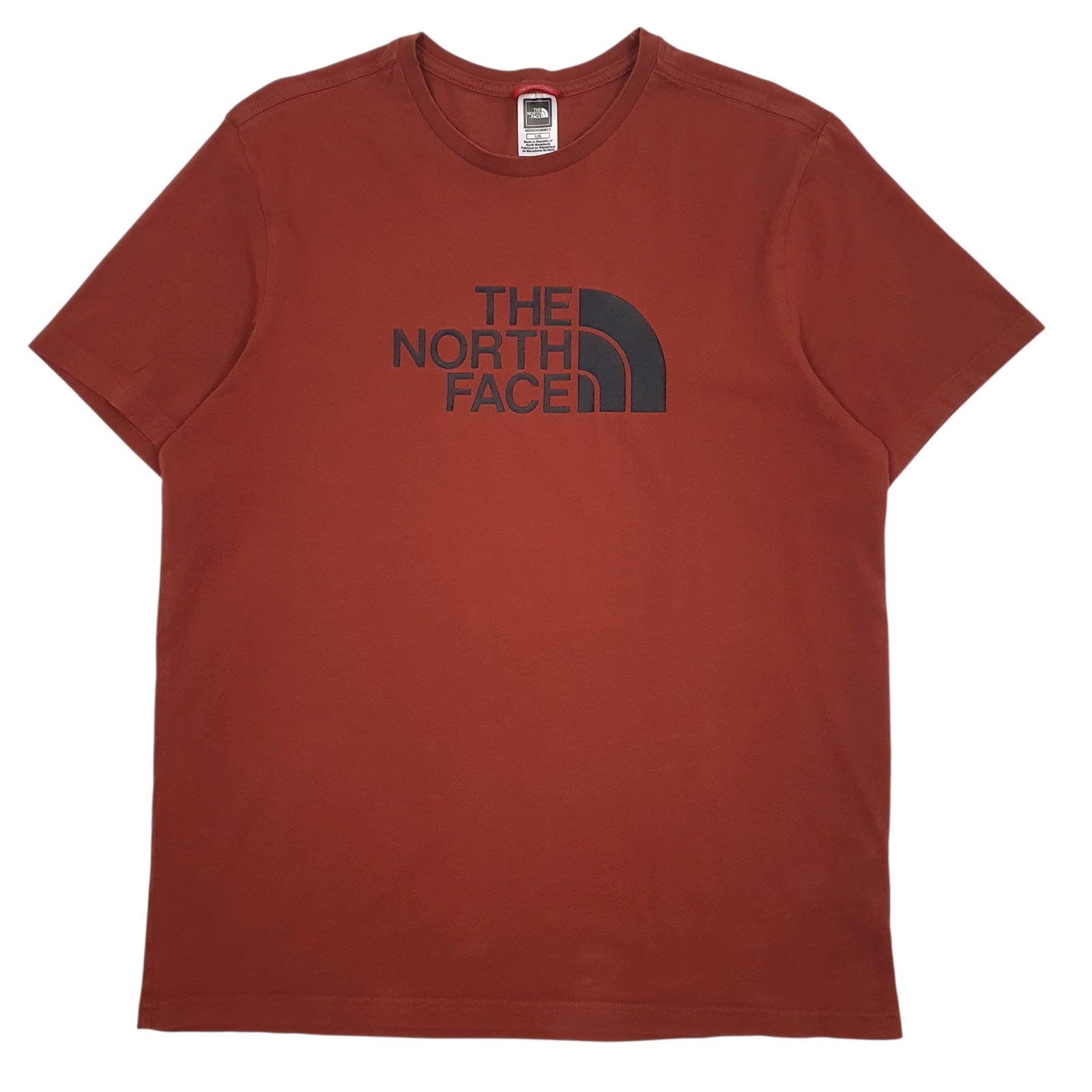 Mens Brown The North Face Spellout Short Sleeve T Shirt