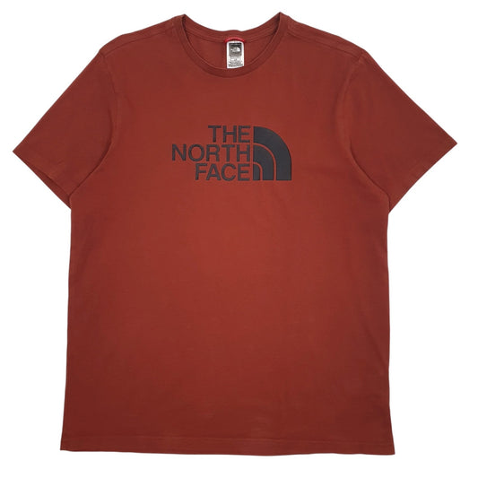 Mens Brown The North Face Spellout Short Sleeve T Shirt