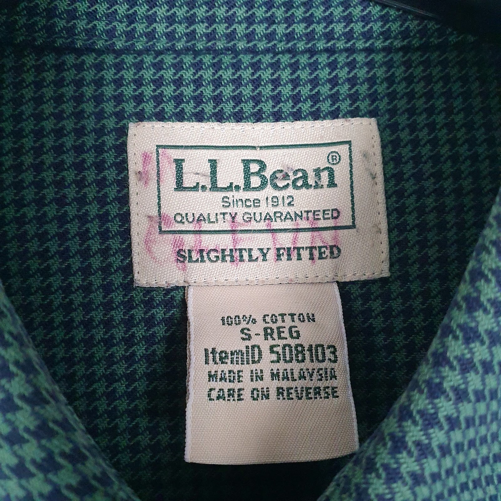 Mens Green L.L.Bean   Shirt