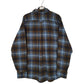 Mens Blue Eddie Bauer Thick Flannel Plaid  Shirt