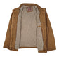 Mens Beige Levis Sherpa Lined Military Bomber  Coat