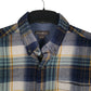 Mens Blue Eddie Bauer Heavyweight Plaid Flannel  Shirt