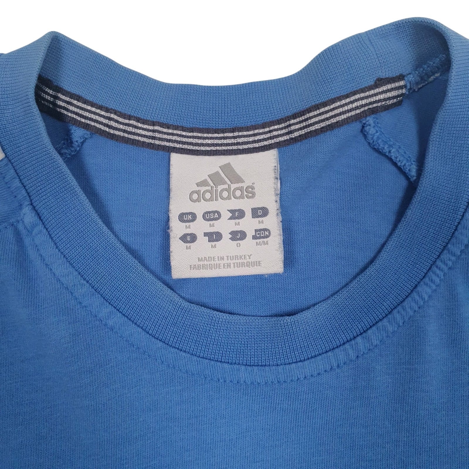 Mens Blue Adidas Vintage 00s  T Shirt