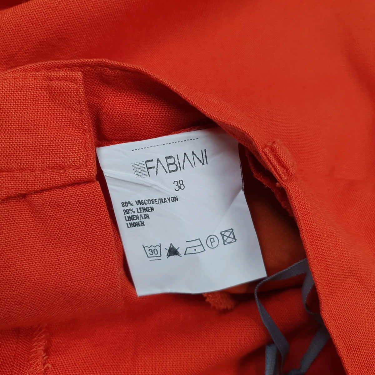 Womens Orange Fabiani Capri Baggy  Trousers