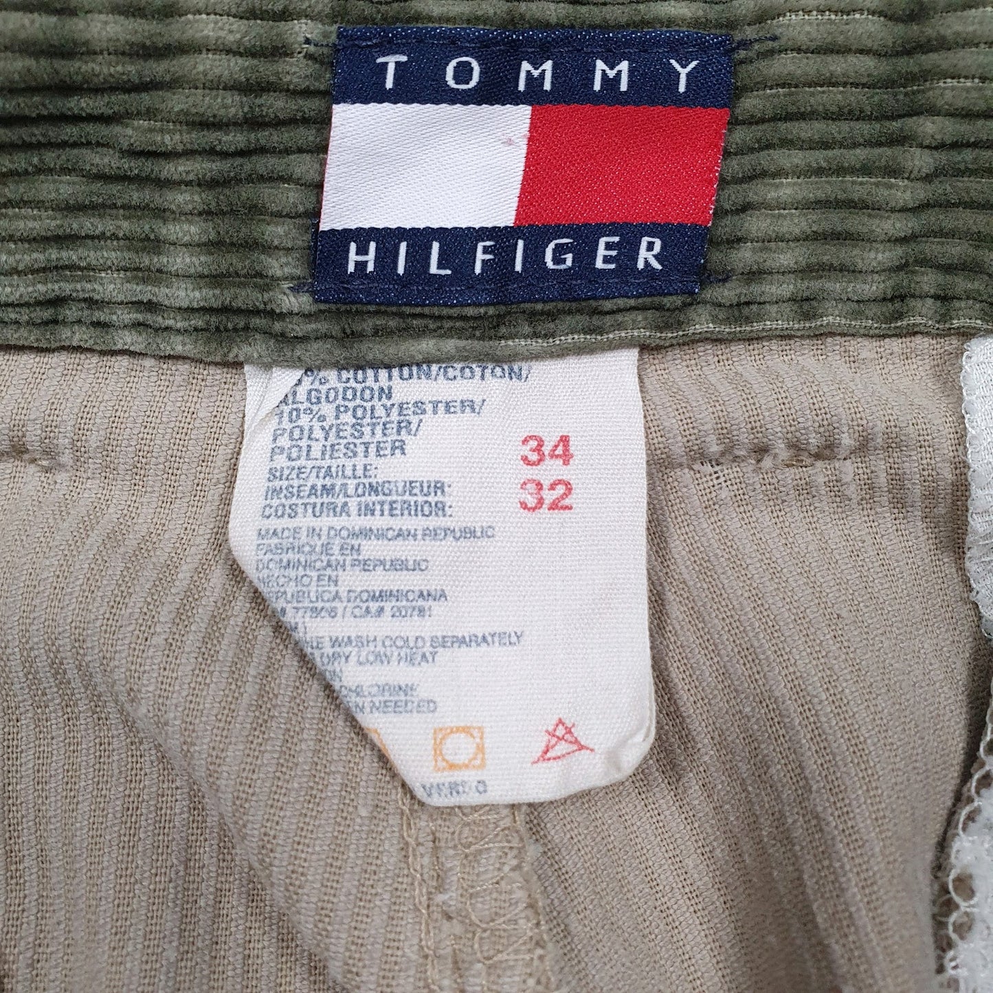 Mens Brown Tommy Hilfiger Vintage 00s Pleated  Trousers