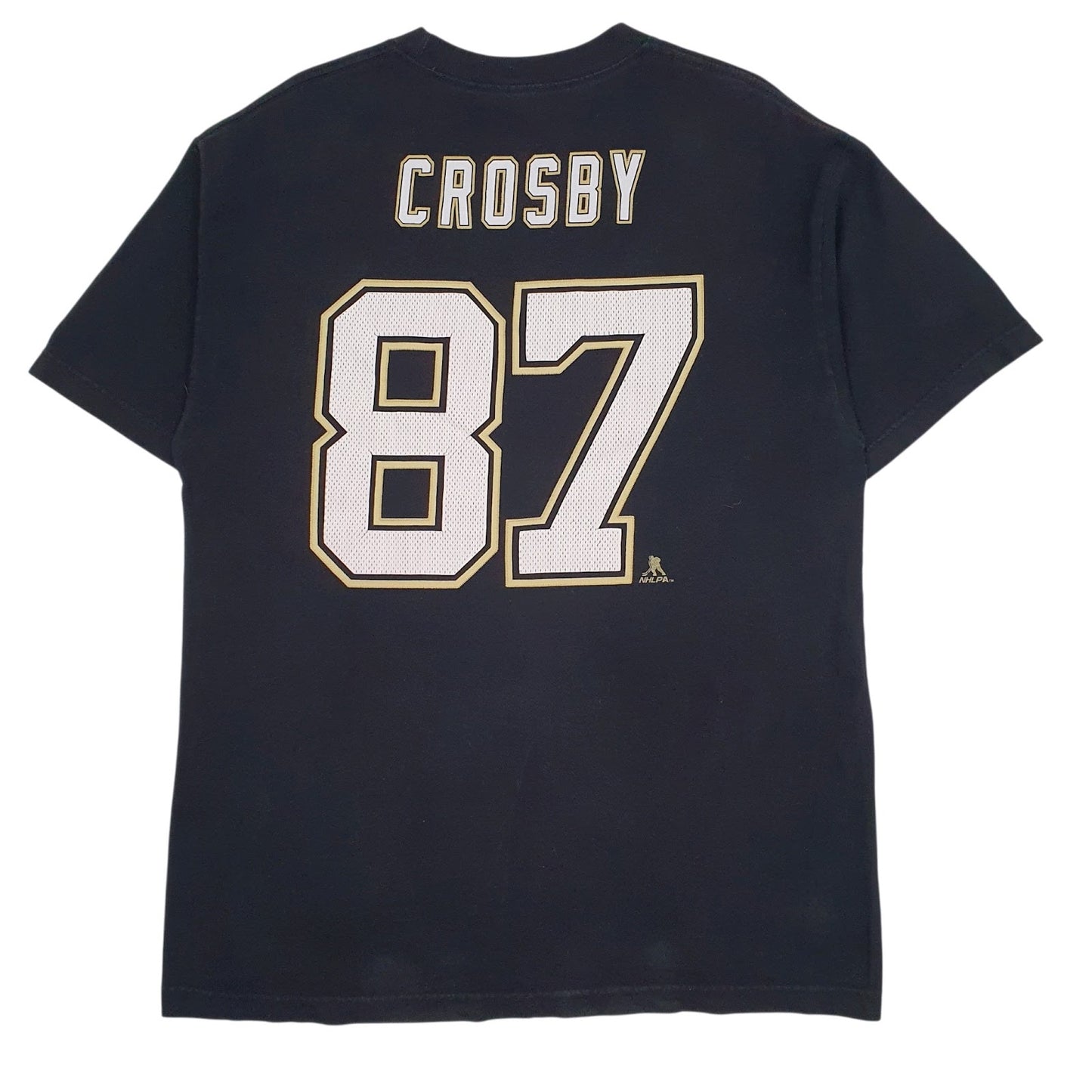 Mens Black Reebok NHL Penguins Hockey Crosby  T Shirt