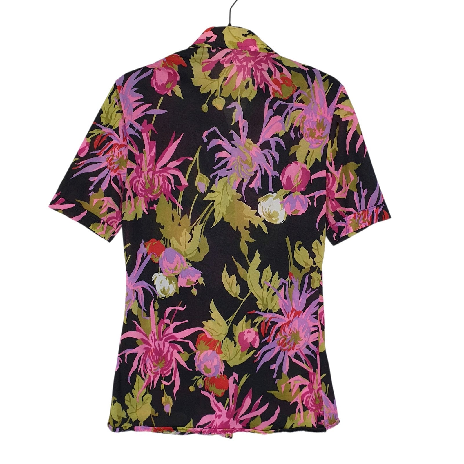 Womens Black Unbranded Floral  Shirt