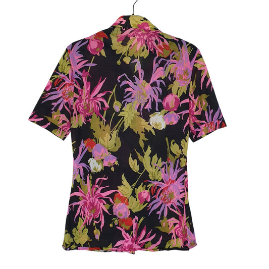 Womens Black Unbranded Floral  Shirt