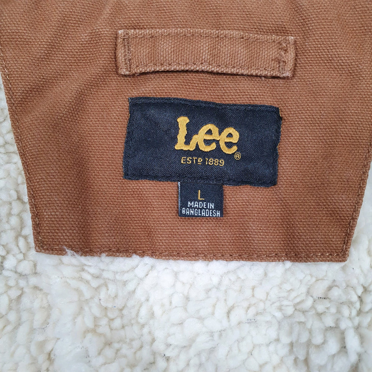 Mens Brown Lee Sherpa Lined  Coat