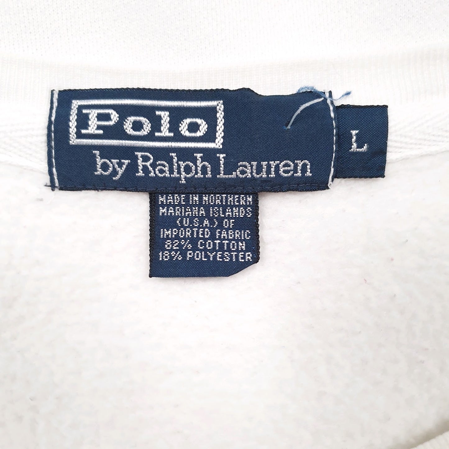 Mens White Polo Ralph Lauren  Crewneck Jumper