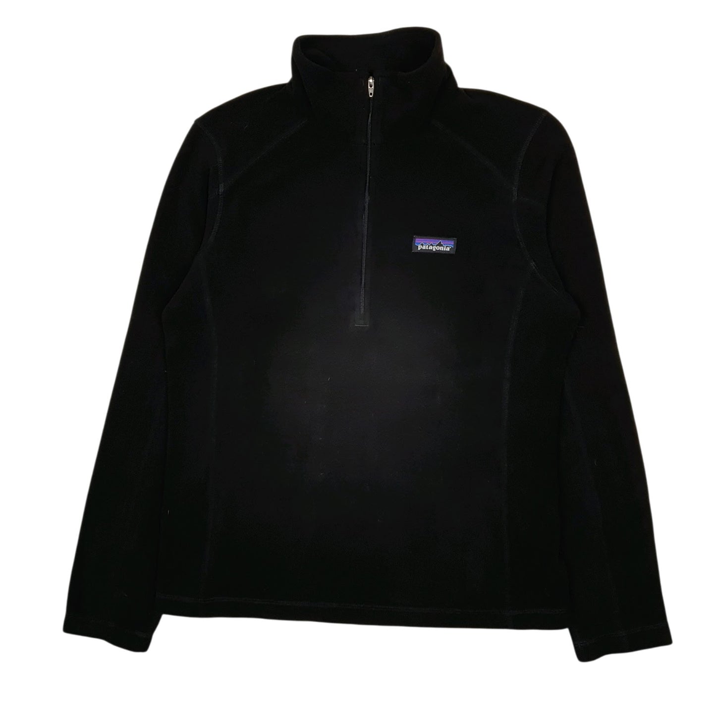 Womens Black Patagonia Micro D Quarter Zip Jumper