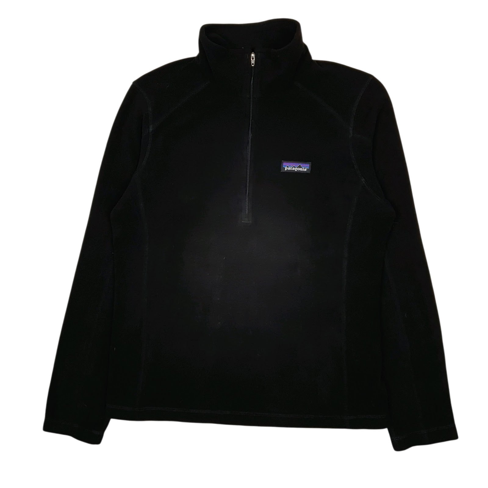 Womens Black Patagonia Micro D Quarter Zip Jumper
