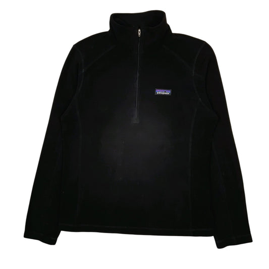 Womens Black Patagonia Micro D Quarter Zip Jumper