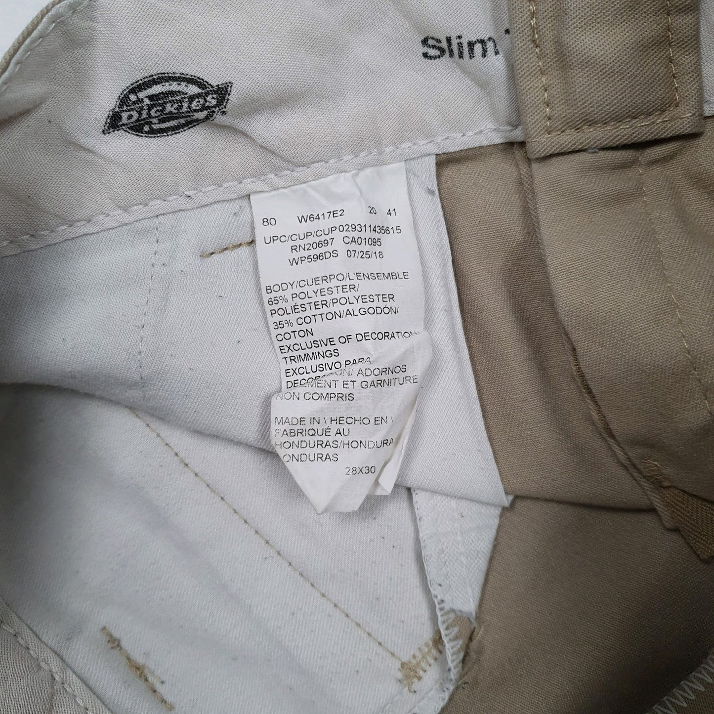 Mens Beige Dickies Flex  Trousers