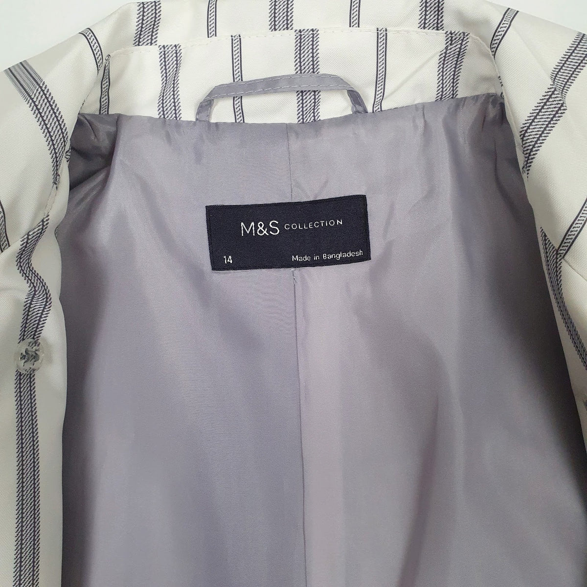 Womens White M&S Overcoat Longline  Coat