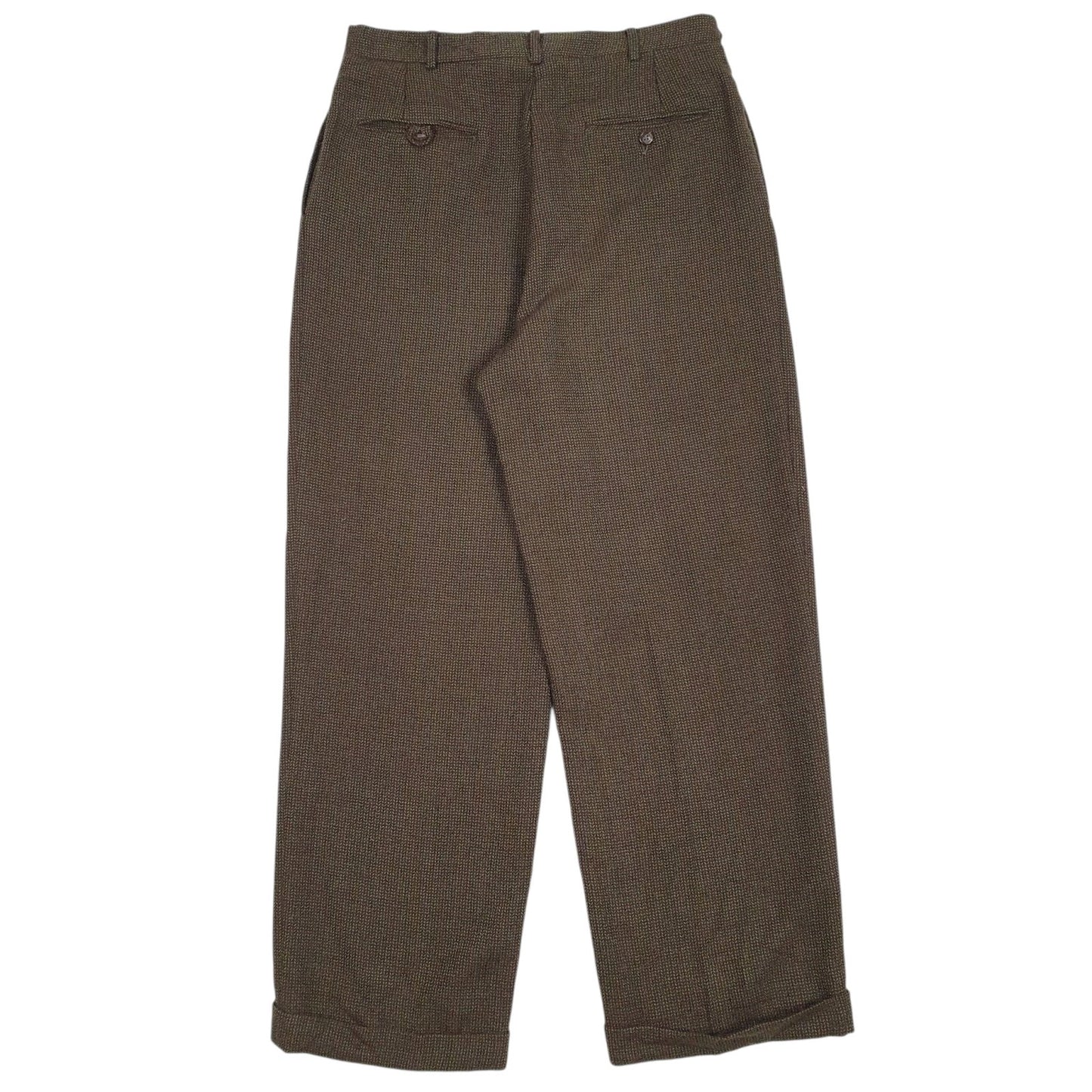 Mens Green Polo Ralph Lauren Pleated  Trousers