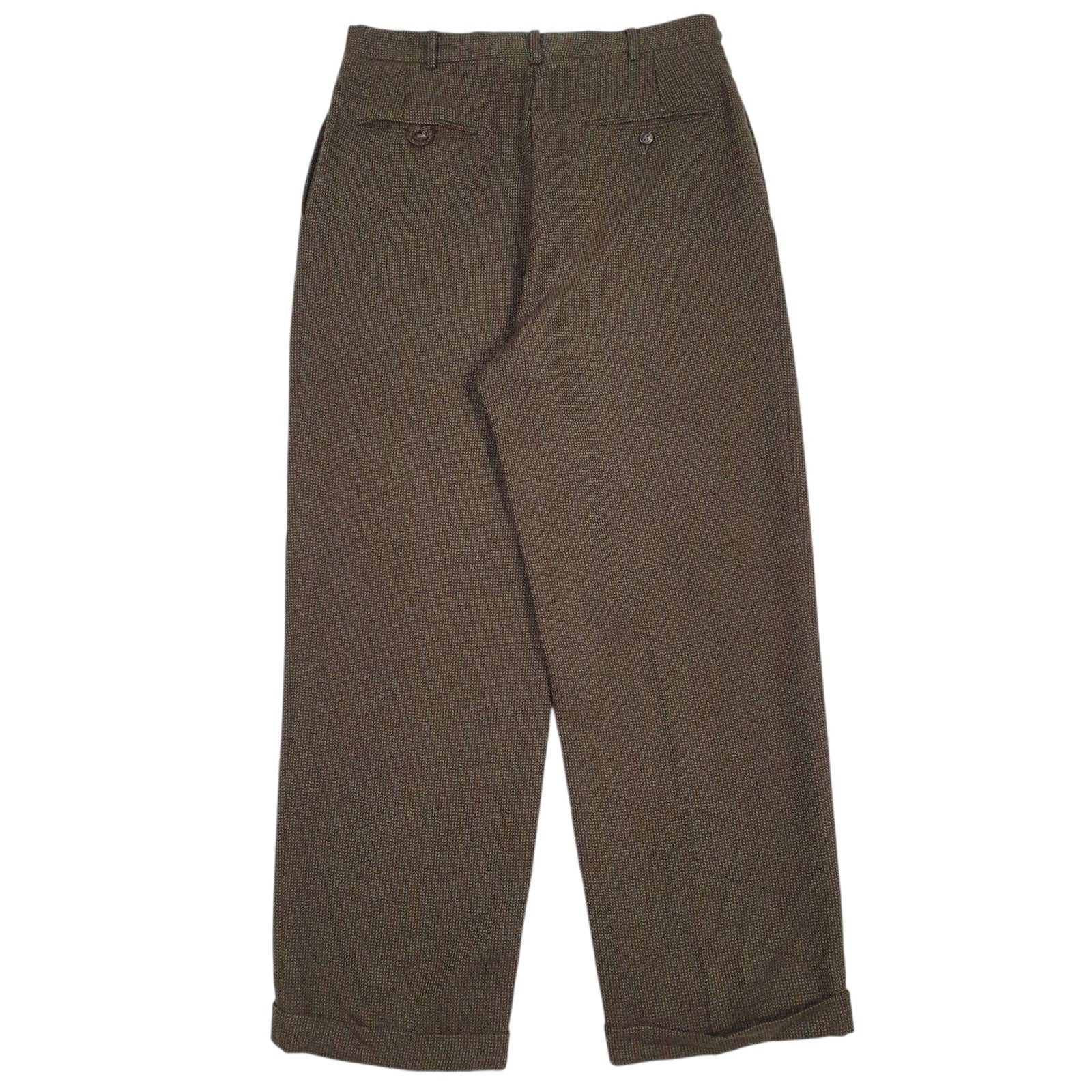 Mens Green Polo Ralph Lauren Pleated  Trousers