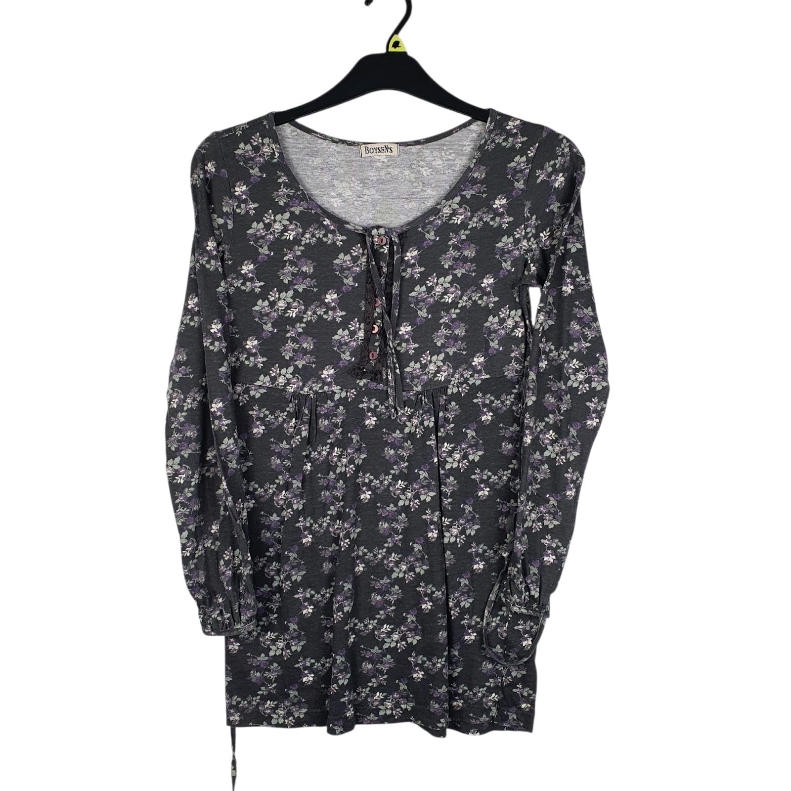 Womens Grey Boysens Tunic Floral Print Long Sleeve Dress