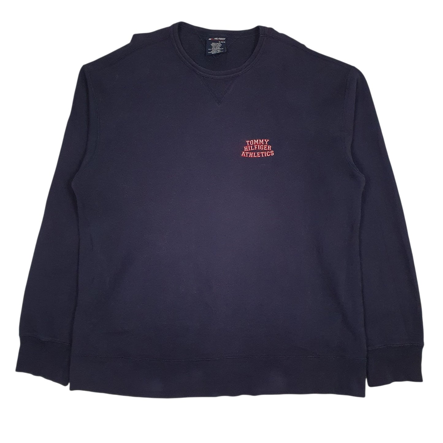 Mens Navy Tommy Hilfiger Athletics Crewneck Jumper