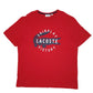 Mens Red Lacoste  Short Sleeve T Shirt