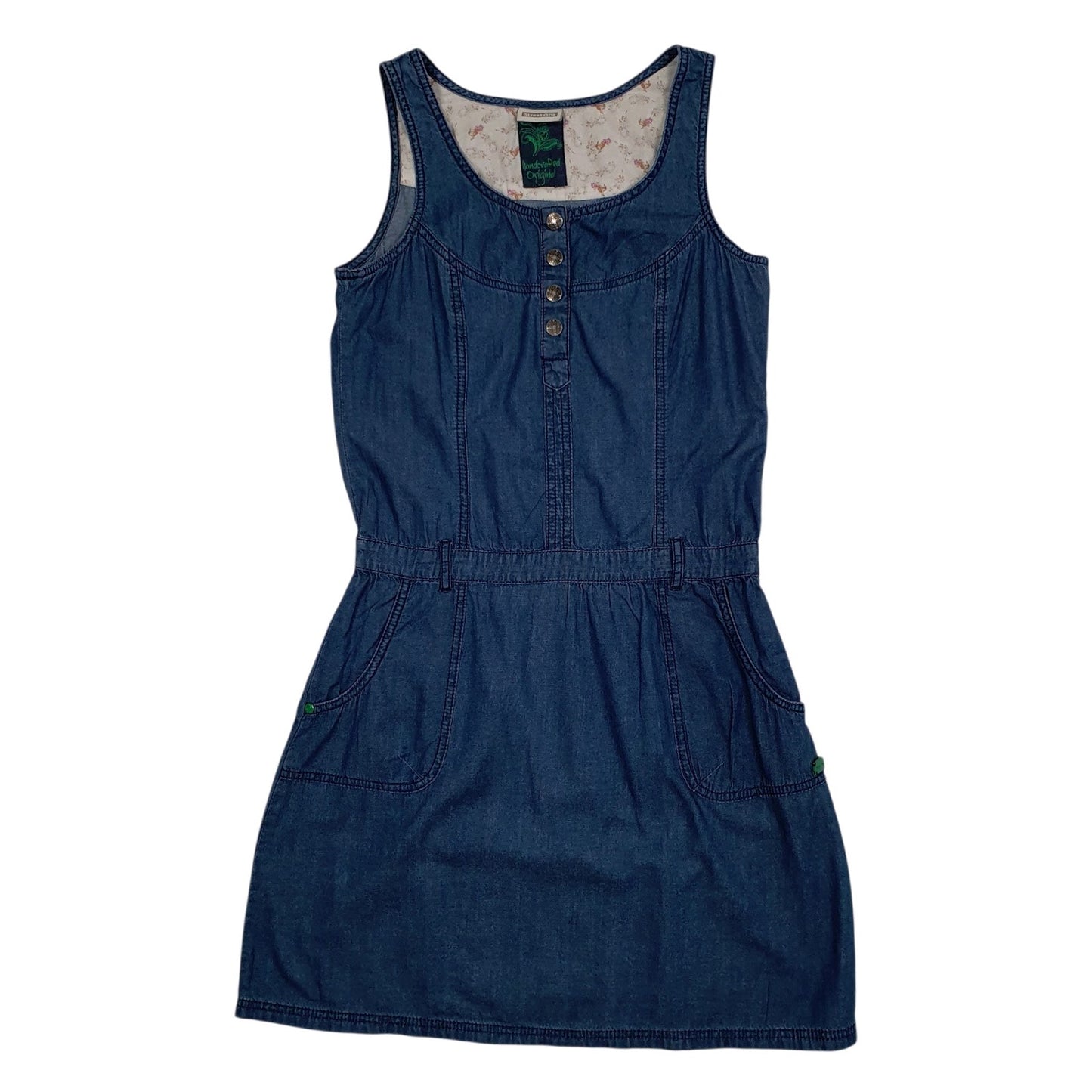 Womens Blue Street One Skater Sleeveless Dress