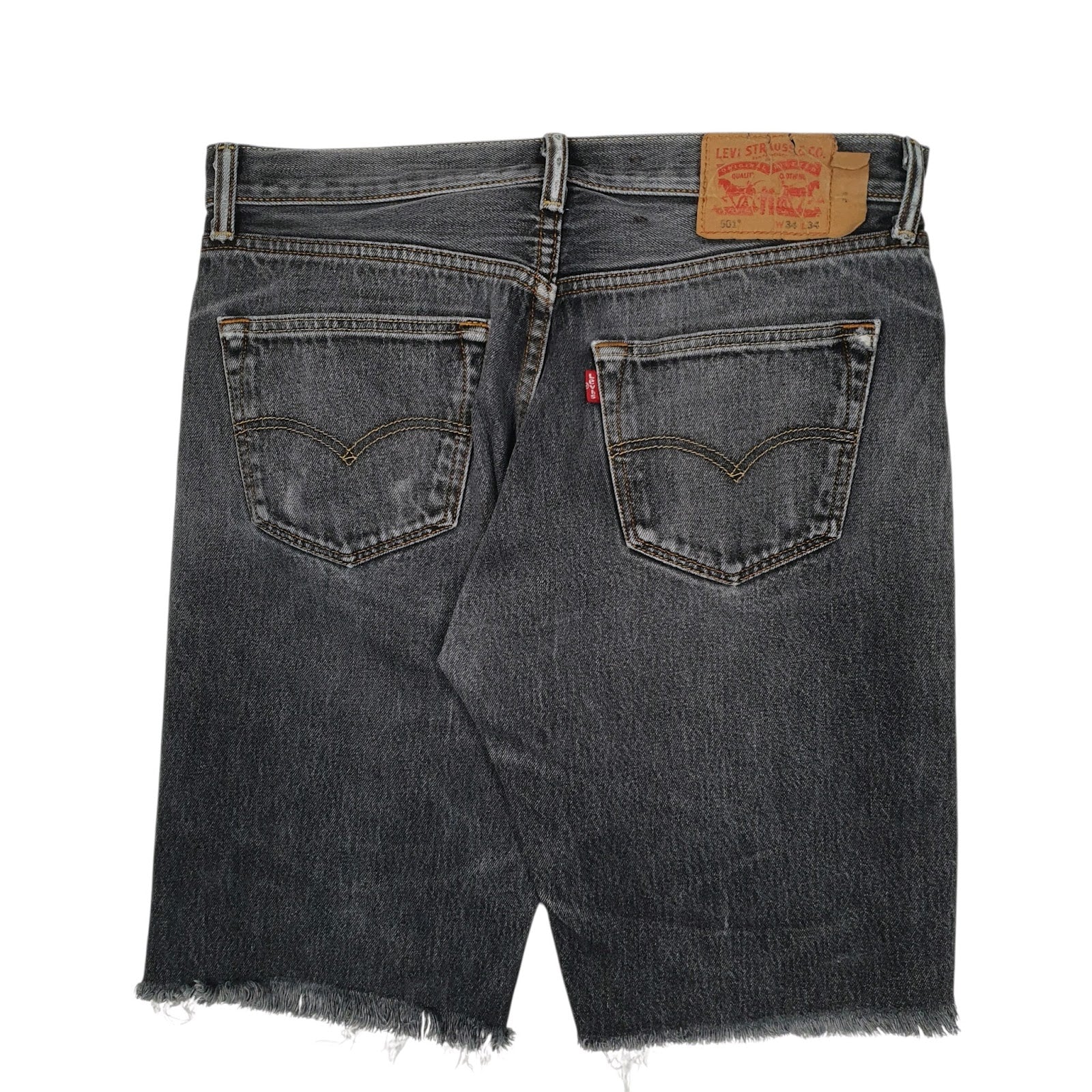 Mens Grey Levis Cut Off  Shorts